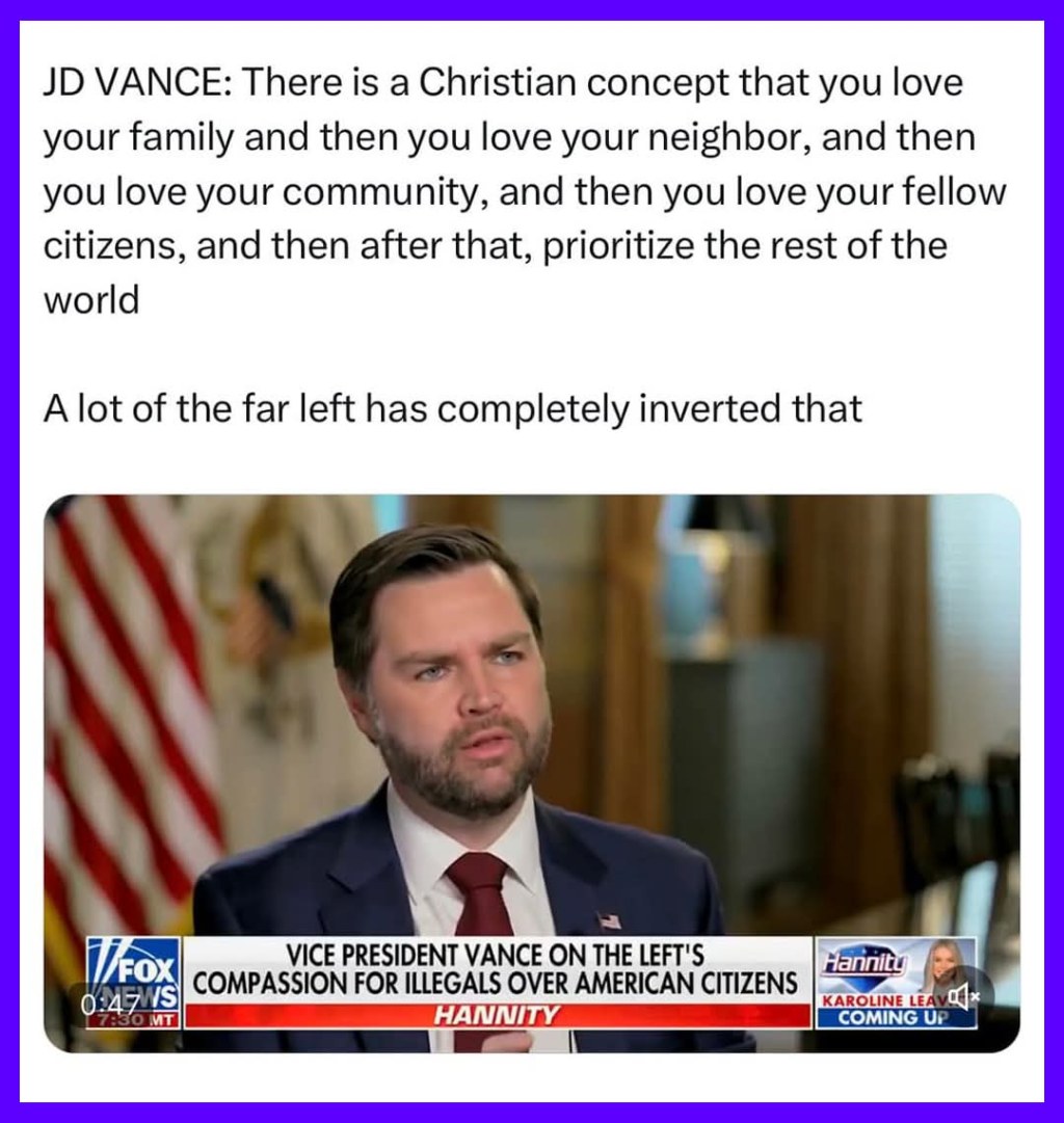 JD Vance Reminds Christians to Hate Thy&nbsp;Neighbor